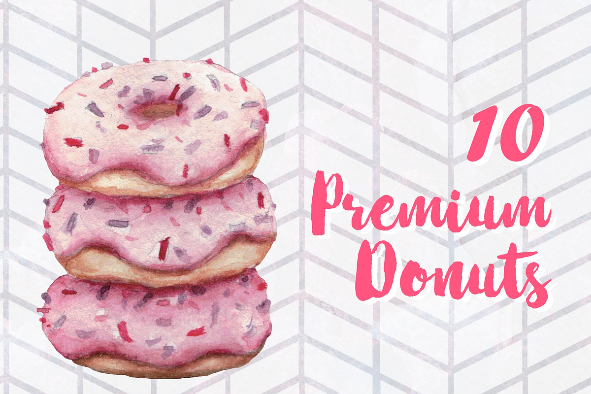 10 Premium Donuts, an Illustration by Tubigan Art (Photo 1 of 2)