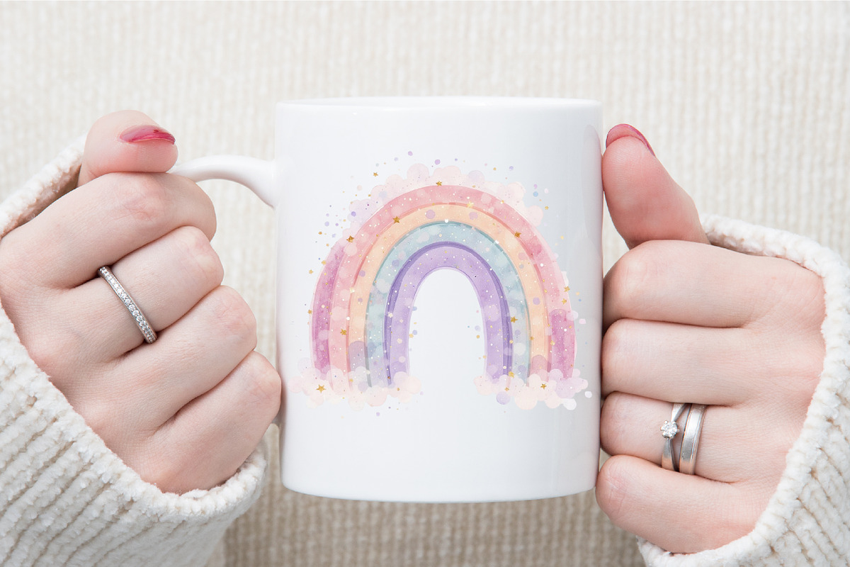 Watercolor Boho Rainbow Clipart Bund, an Illustration by Sublimation Artist (Photo 5 of 6)