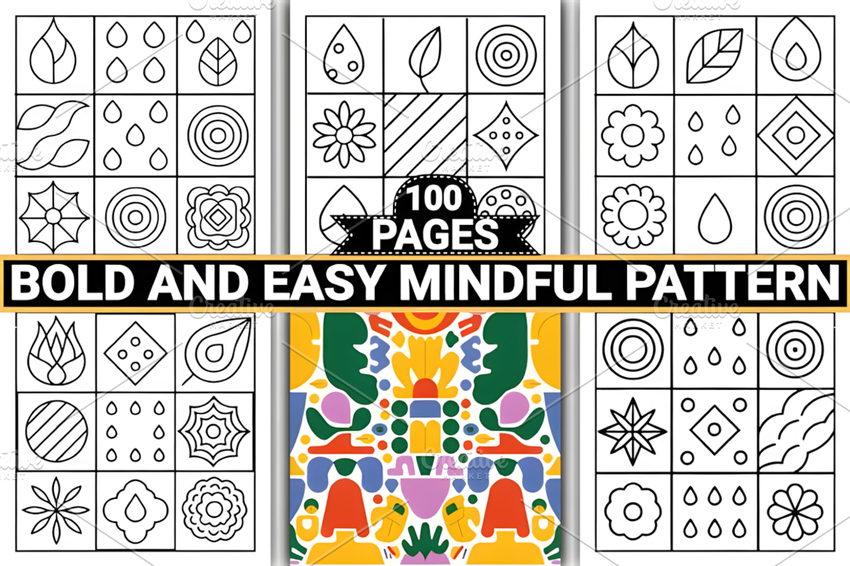 Bold and Easy Mindful Pattern, a Pattern Graphic by Coco Bloom (Photo 1 of 3)