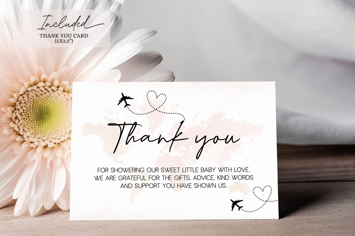 Adventure Baby Shower Thank You Card, an Invitation Template by Digital_Mind (Photo 2 of 6)
