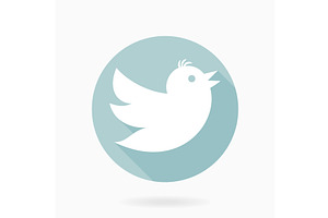 Modern Vector Icon With Flying Bird, an Outline Icon by FineArtStudio