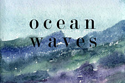Ocean waves watercolor texture, a Texture Graphic by Inna Vinchenko Designs (Thumbnail 1 of 3)