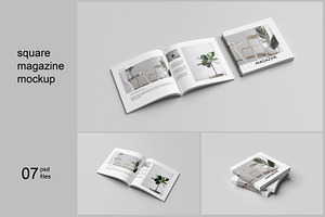 Square magazine mockup