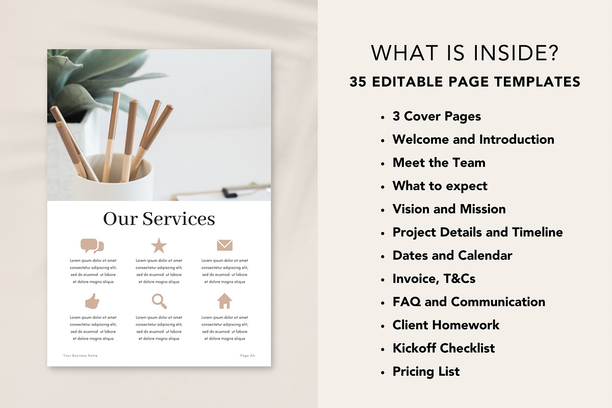 Coaching Client Welcome Pack Canva, a Brochure Template by DeeBeeDesign (Photo 3 of 10)
