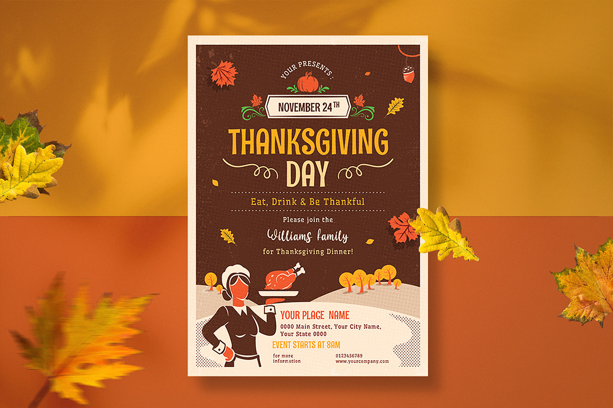 Thanksgiving Flyer, a Flyer Template by Totem Design Studio (Photo 3 of 5)