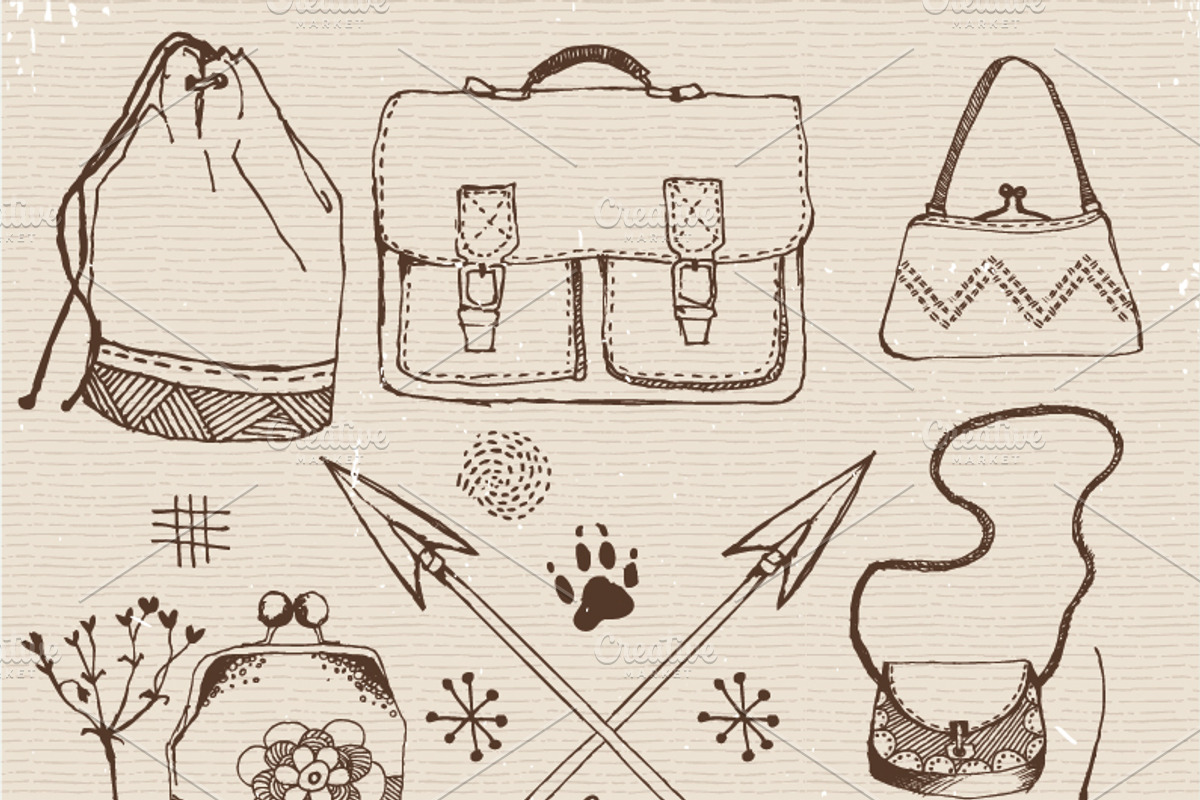 Vintage sketched objects & textures, an Object Illustration by Lisa Glanz (Photo 3 of 5)