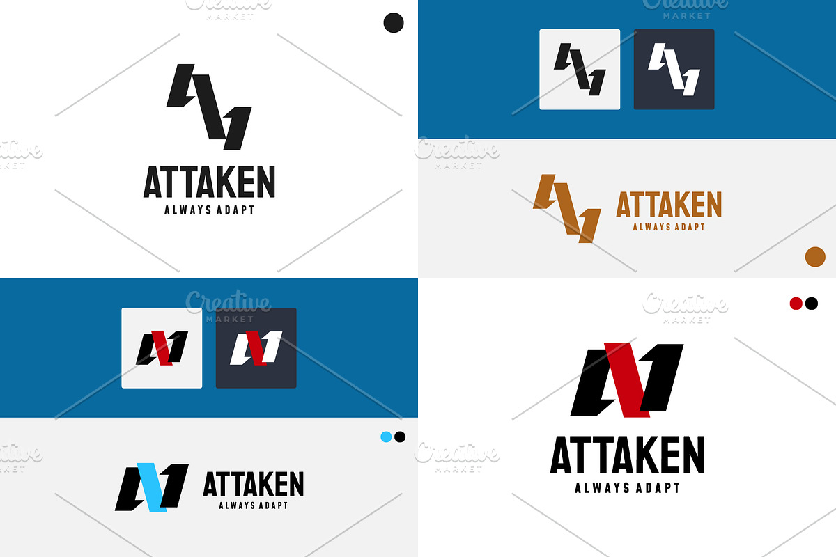 Set of Letter A initial logo designs, a Branding & Logo Template by Lucky Creative (Photo 2 of 5)