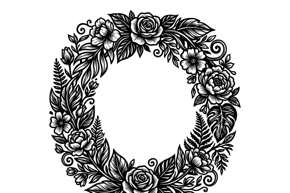 50 Elegant Floral Oval Mirror Frame, a Decorative Illustration by Amazin_art (Photo 5 of 34)