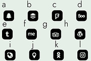 Social Networks Icons Dingbats Font, a Symbol Font by Minimalartstudio (Thumbnail 4 of 7)