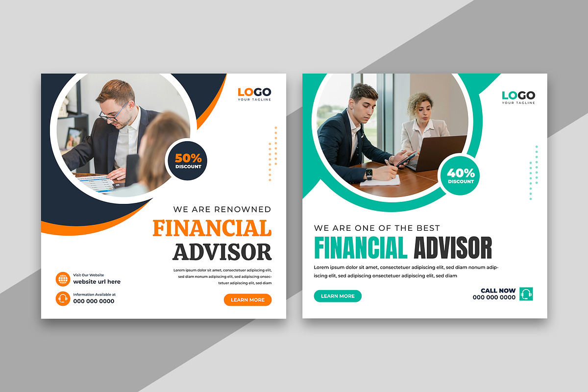 Financial Advisor Social Media Post, a Social Media Template by Designgrove (Photo 1 of 2)