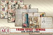 Fashion Junk Journal 1920s sewing, an Object Illustration by CraftArtStory (Thumbnail 5 of 6)