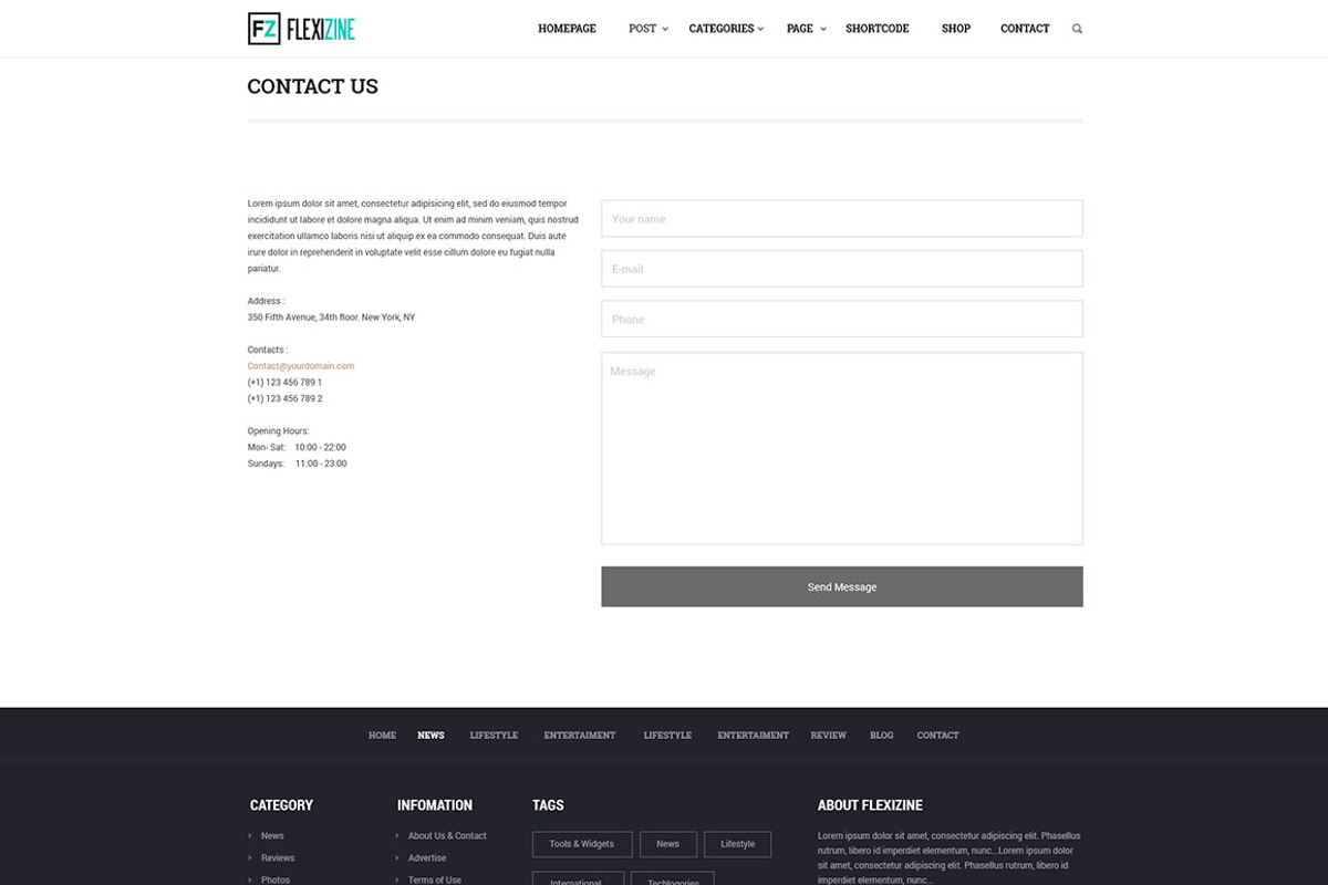 Flexi - PSD for Blog, Personal, News, a Websites & App Template by Digipieces (Photo 6 of 11)