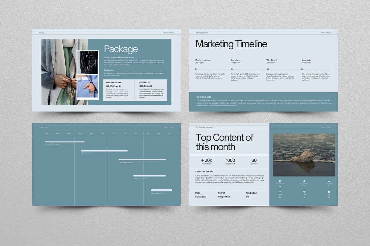 Dusty Blue Business Pitch Deck, a Presentation Template by Pani Temp. (Photo 10 of 11)