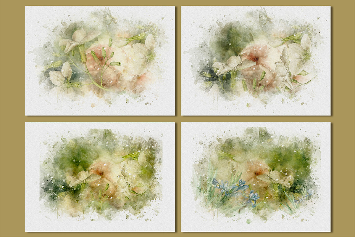 Poetic Watercolor Backgrounds, a Pattern Graphic by Suna Kosem (Photo 16 of 26)