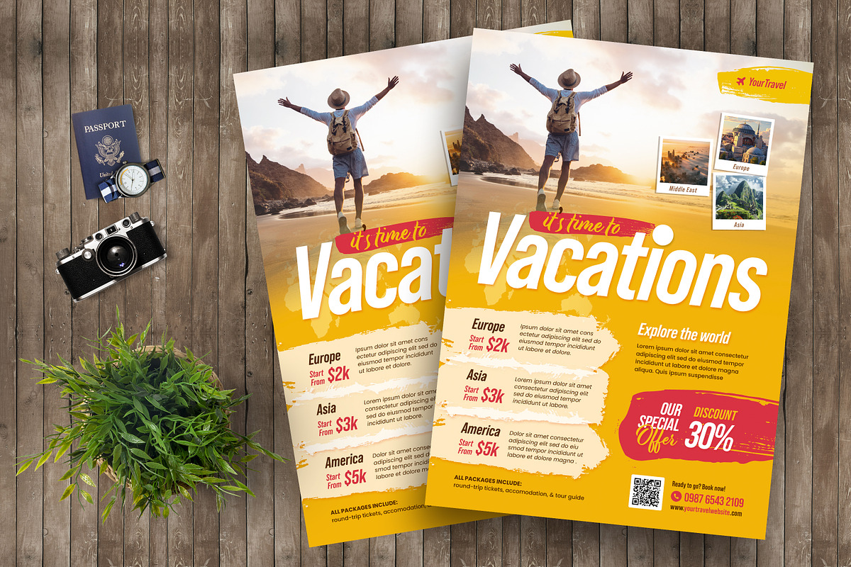Travel Flyer Template, a Flyer Template by Boostock (Photo 1 of 4)
