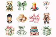 Watercolor Teddy Bears Clipart, a Seasonal Illustration by Design Market (Thumbnail 4 of 5)
