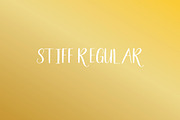Stiff Regular Font, a Sans Serif Font by clevidor (Thumbnail 2 of 2)