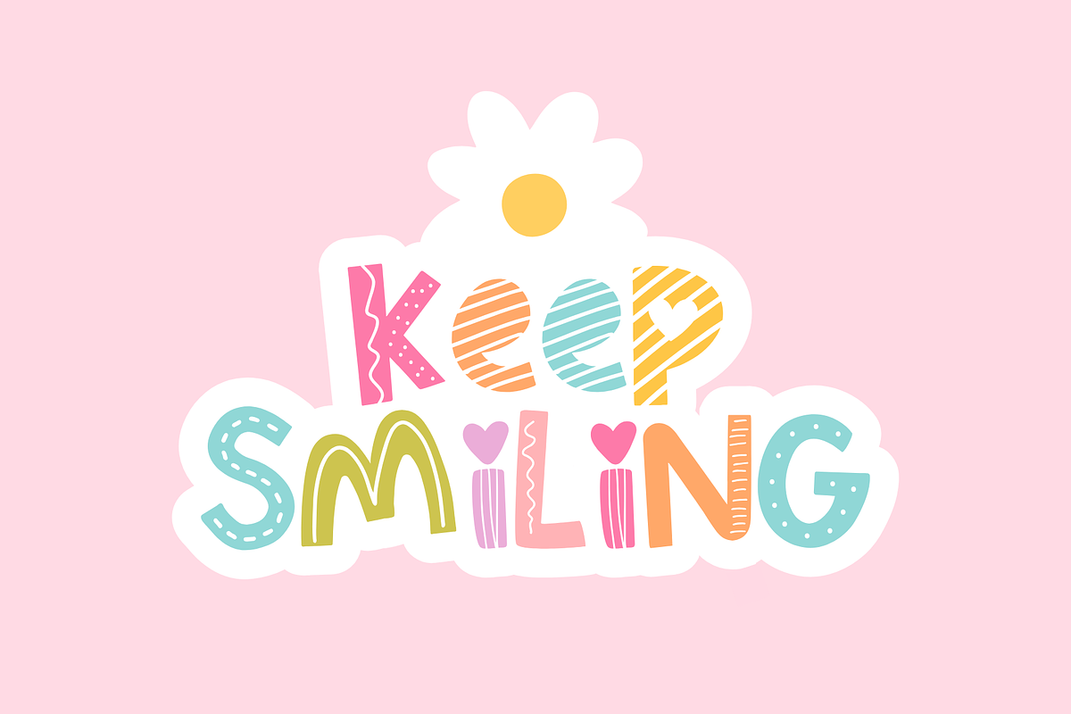 Playful Font with Fun Rainbow Patterns preview 2