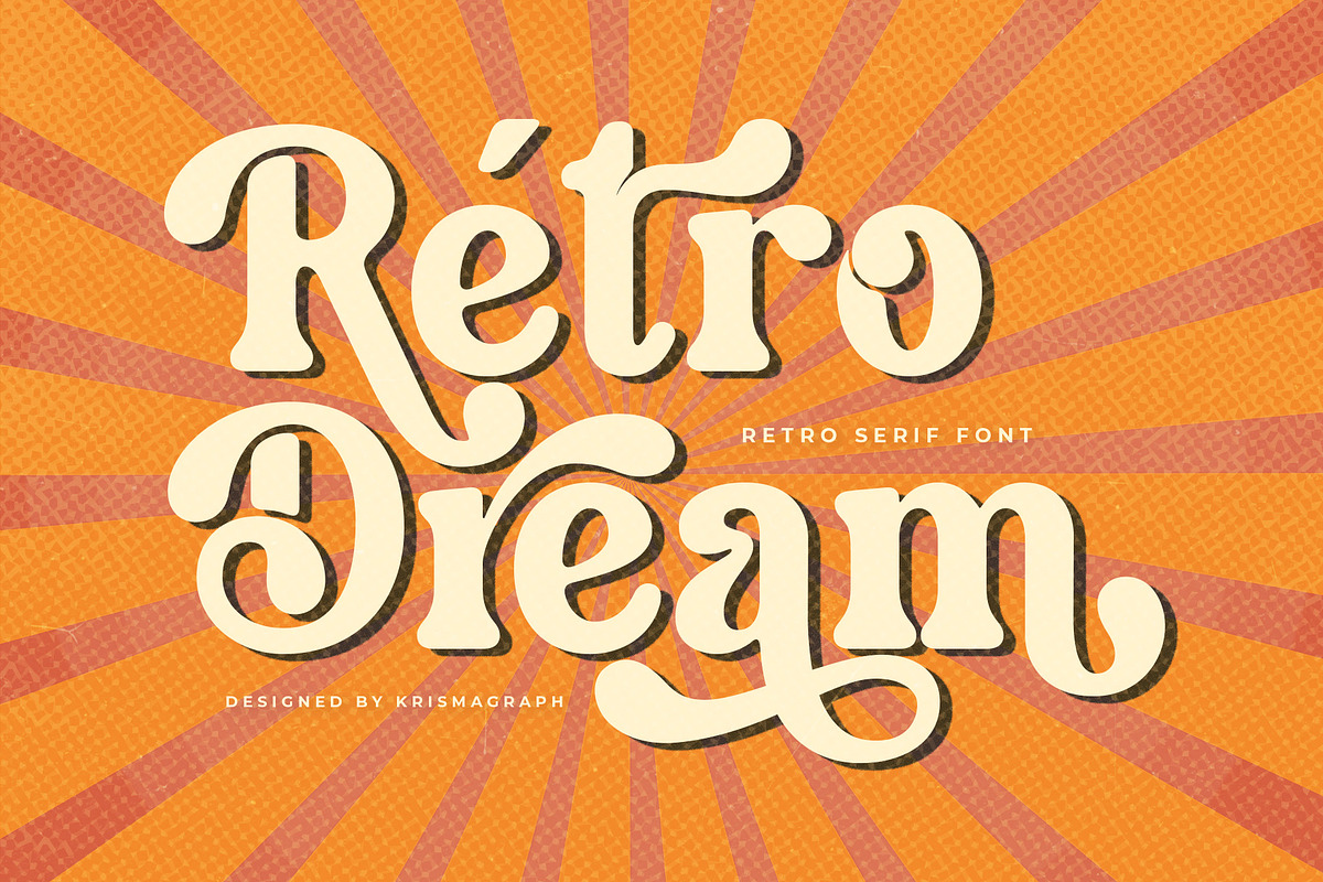 Velvet Mango – Retro Serif Font, a Serif Font by Krismagraph (Photo 3 of 12)