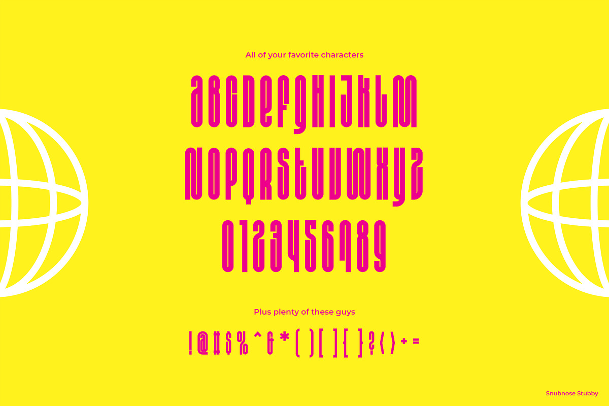 Snubnose! Display Typeface, a Font by tanner puzio. (Photo 5 of 6)