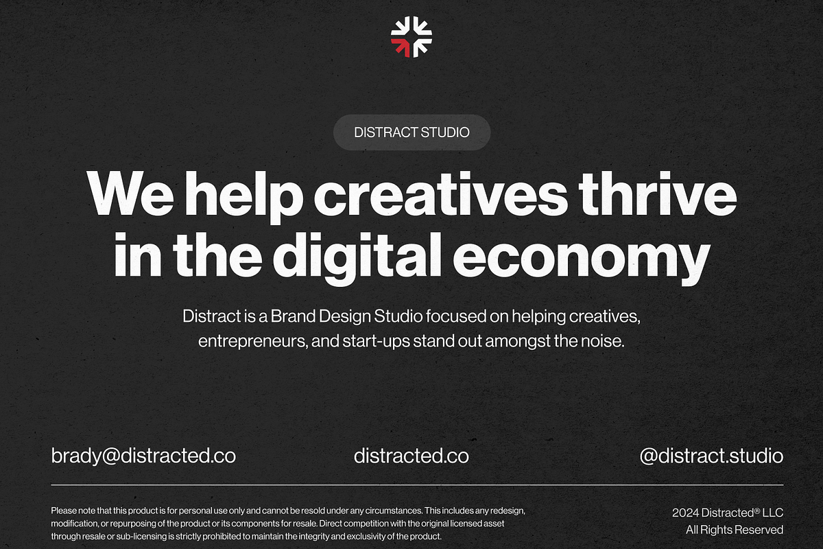 Distract Brand Guidelines Figma Deck