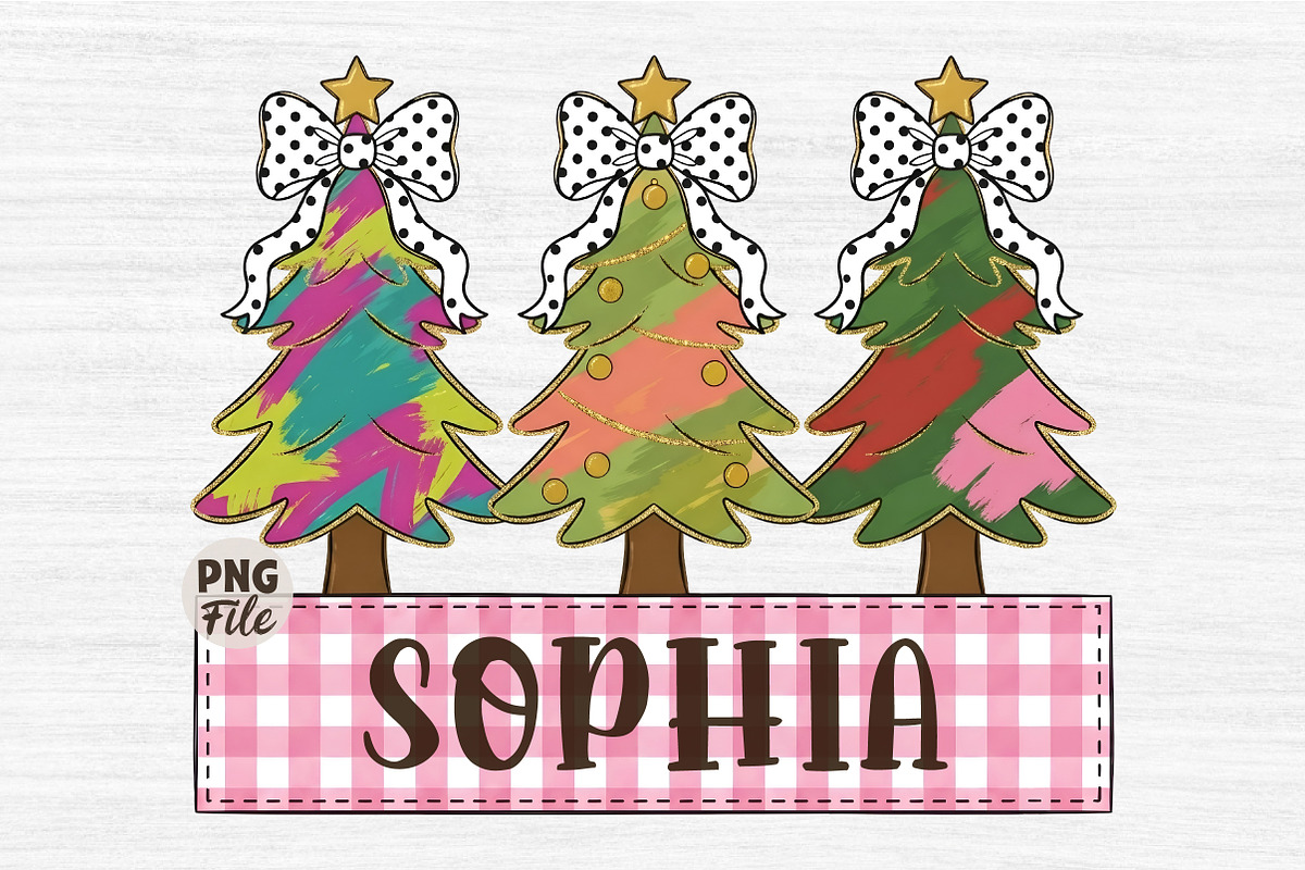 Personalized Christmas Tree png,, an Object Illustration by Libby Wishes (Photo 1 of 3)