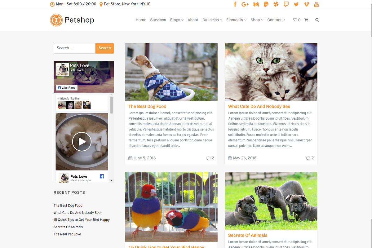 Petshop & Pet Care WordPress Theme, a WordPress Template by Visualmodo (Photo 17 of 30)