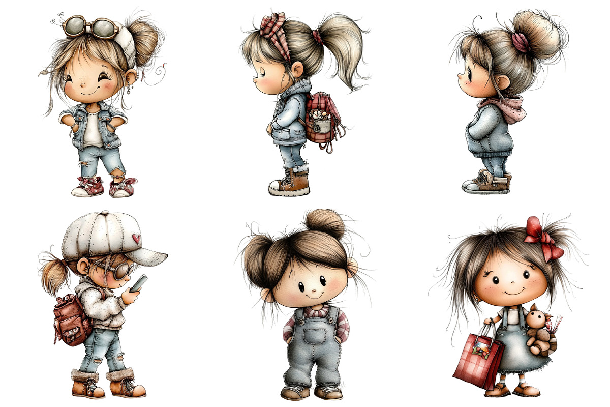 Denim Girl Clipart, an Illustration by Daily.Designs (Photo 2 of 5)