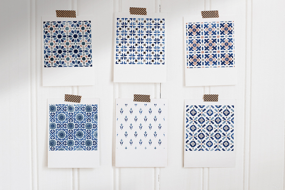 Morocco & Azulejos seamless patterns, a Pattern Graphic by Tabita's shop (Photo 13 of 18)