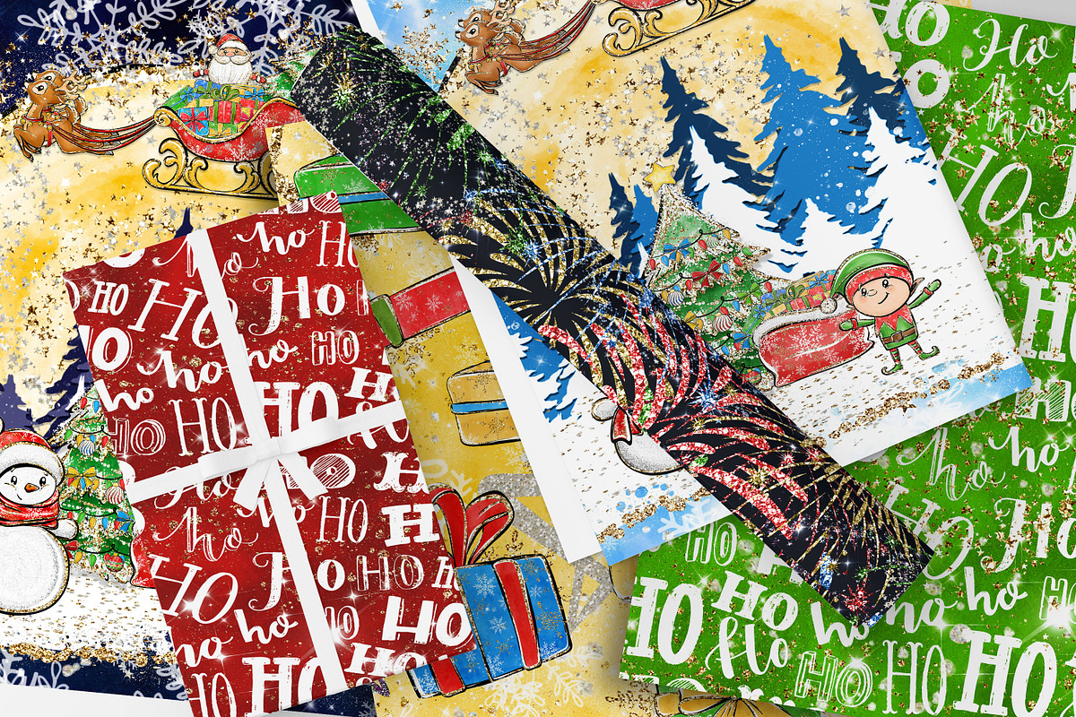 Ho-Ho-Ho christmas seamless patterns, a Pattern Graphic by JuliaStarArt-FantasyHome (Photo 12 of 12)