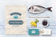 18 Seafood Logos & Badges, a Branding & Logo Template by Vasya Kobelev (Thumbnail 7 of 9)