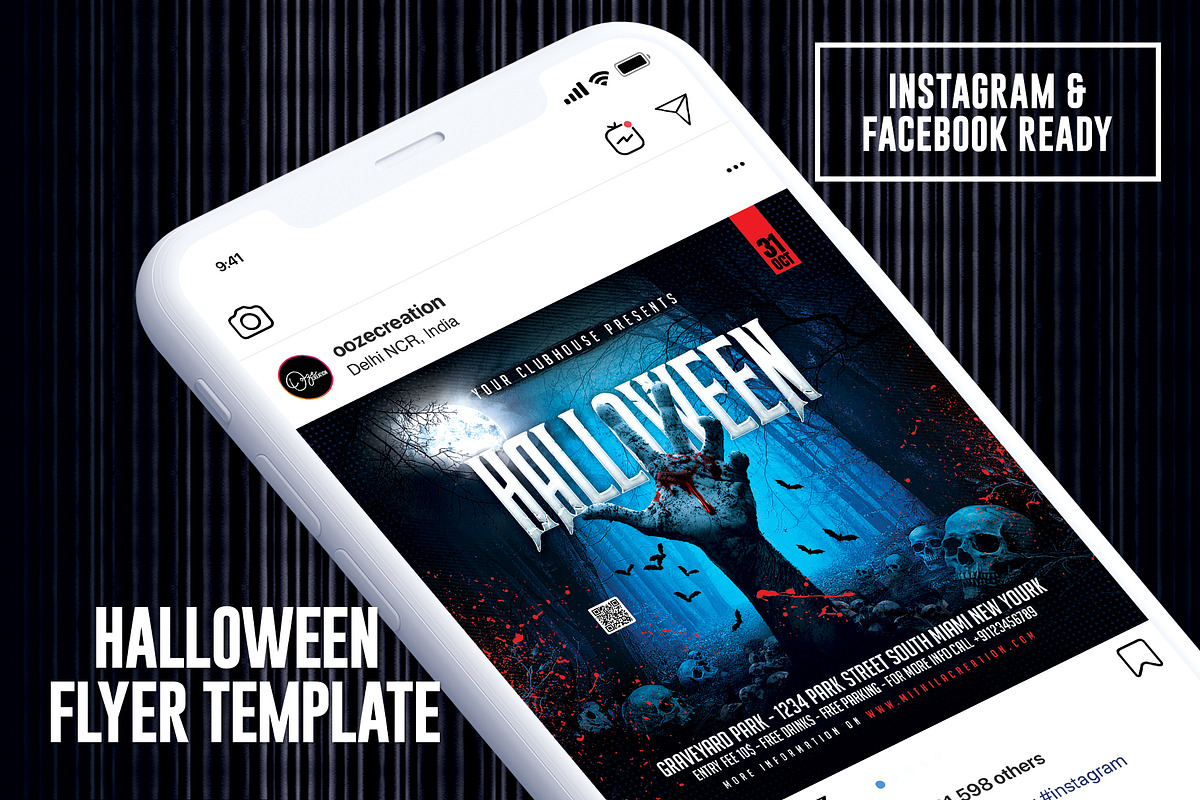 Halloween Flyer Template, a Templates & Theme by MithilaCreation (Photo 4 of 6)