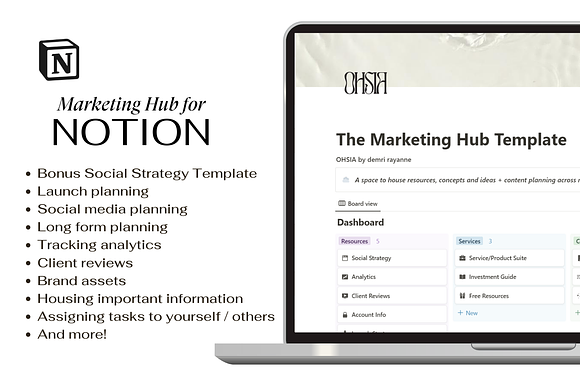 Marketing Hub Notion Template preview 3