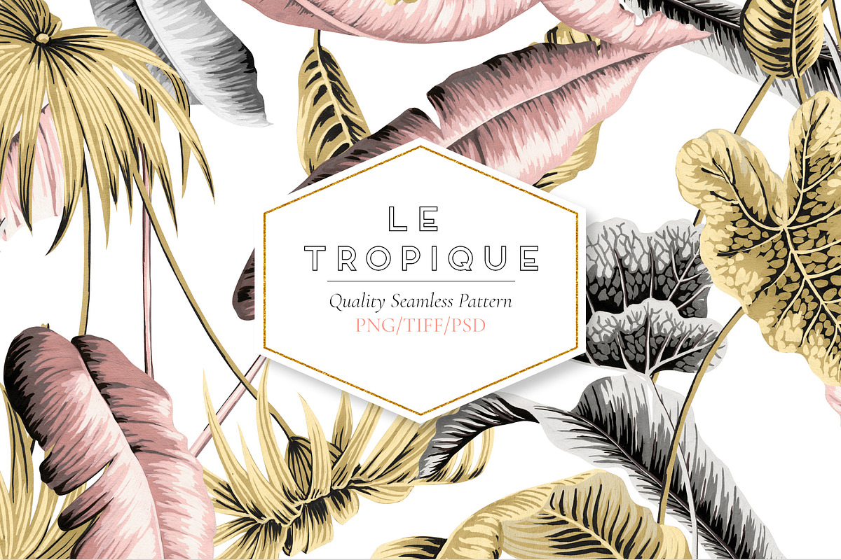 Le Tropique, Hand painted Pattern, a Pattern Graphic by Pink Linen (Photo 1 of 9)