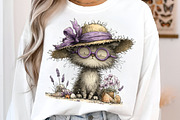 Whimsical summer cats clipart, an Illustration by SinaCreation (Thumbnail 6 of 8)