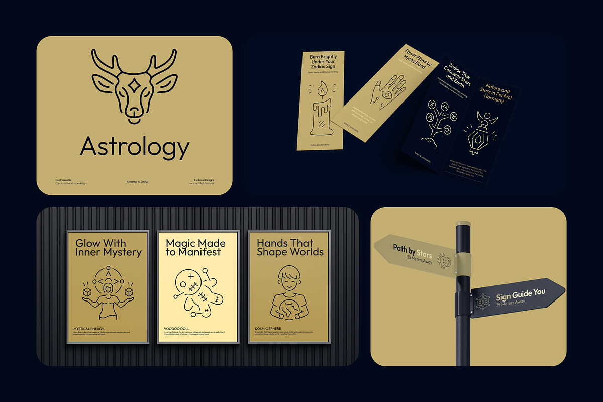 Astrology and Zodiac Icon Set, an Outline Icon by Prosymbols (Photo 4 of 8)