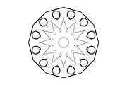 Black White Mandala Illustration Set, a Decorative Illustration by NJ Himel (Thumbnail 11 of 101)