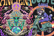 Trippy Psychedelic Illustration, an Object Illustration by Pries Studio (Thumbnail 2 of 3)