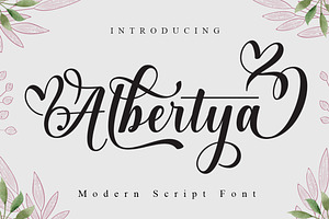 Albertya, a Script Font by Gatype