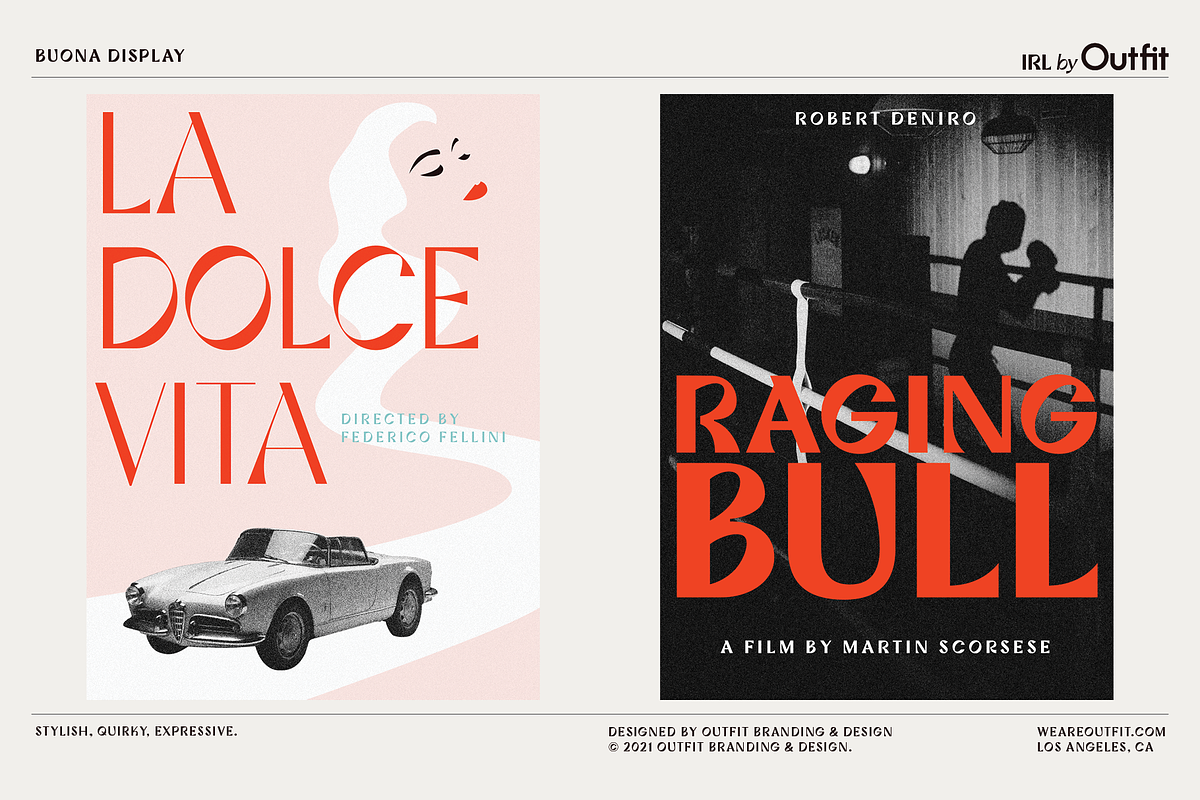 Buona Display Font Family, a Sans Serif Font by IRL by Outfit (Photo 10 of 11)