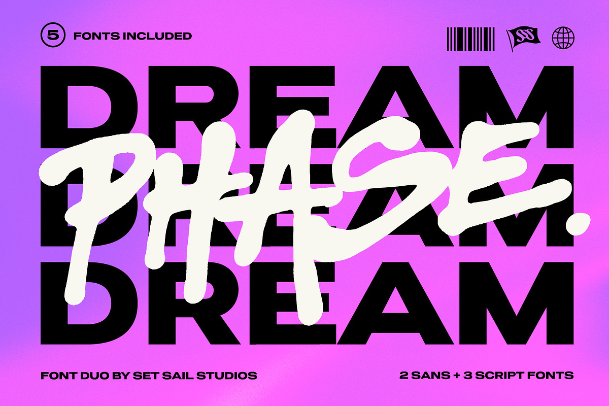 Dream Phase Font Duo, a Script Font by Sam Parrett (Photo 1 of 9)