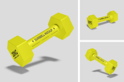 Dumbbell Mockup, a Merchandise Mockup by Cekal_std (Thumbnail 1 of 4)