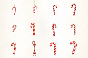Festive Candy Cane Ornament Clipart, an Illustration by CrexoraLab (Thumbnail 2 of 5)