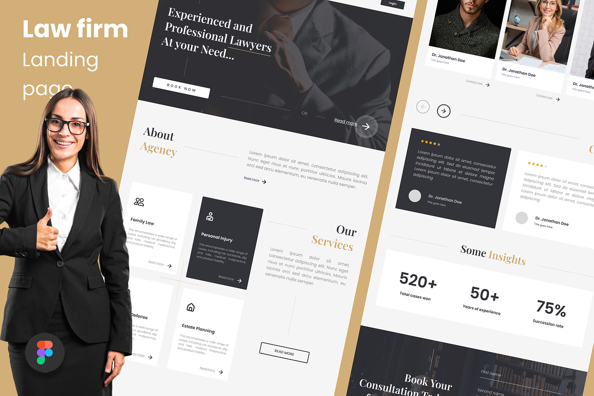 Law Firm Landing Page Template, a Templates & Theme by anchor_point_heshan
