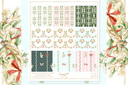 Watercolor Christmas frame, monogram, a Seasonal Illustration by WonderWonder (Thumbnail 11 of 11)