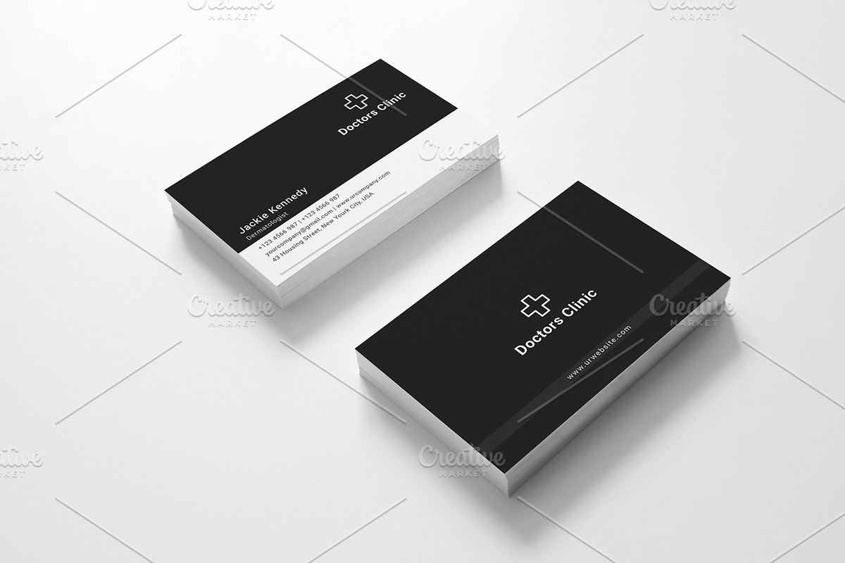Doctors Clinic Business Card, a Business Card Template by graphicsunday (Photo 2 of 4)