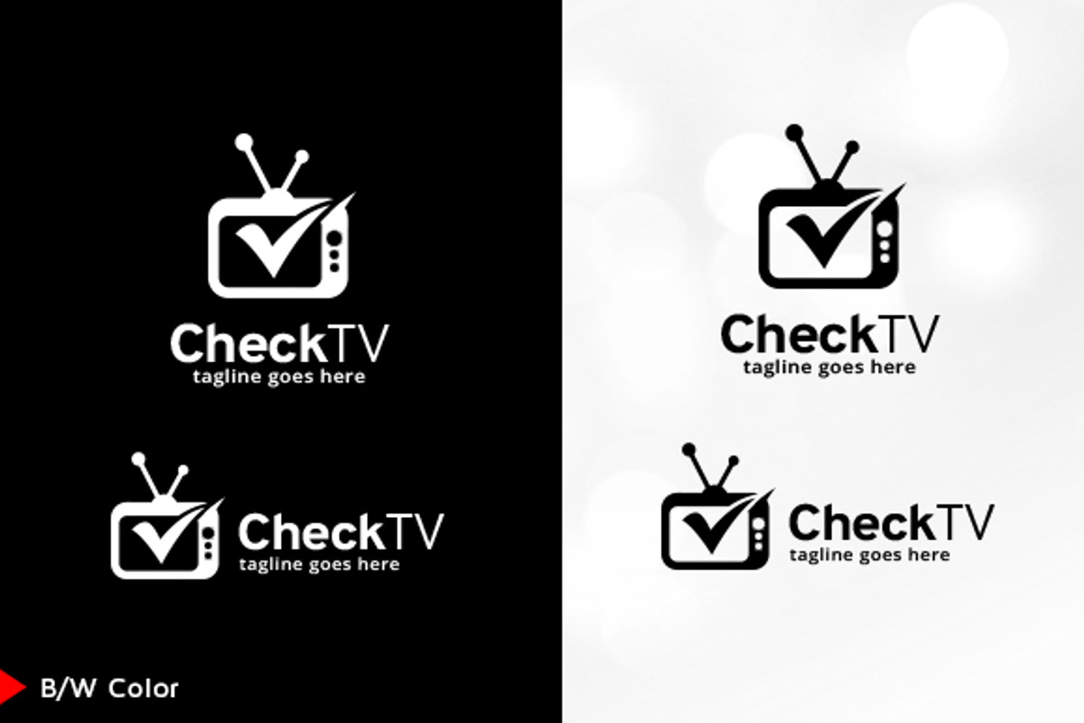 Check TV Logo Template, a Branding & Logo Template by gunaonedesign