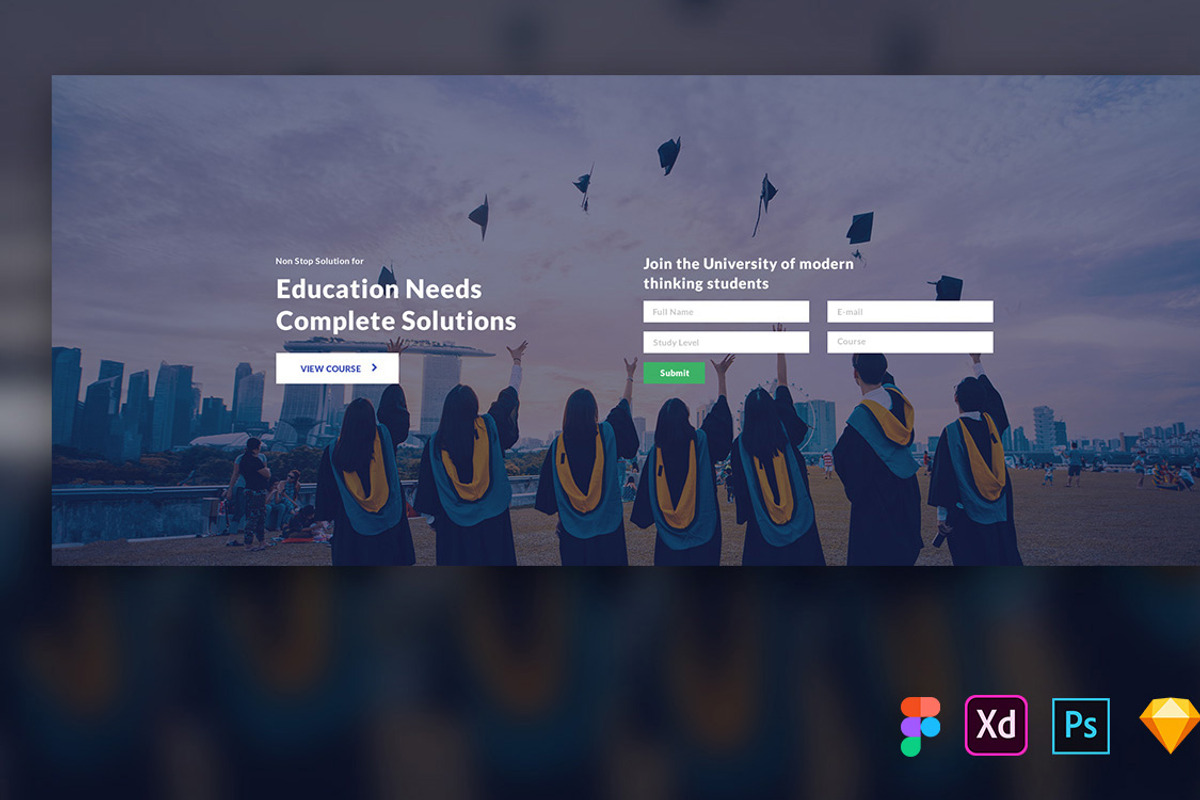 Educational-Banner and Landing Page, a Marketing Template by 3djagan
