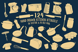 Hand Drawn Cooking & Kitchen Utensil