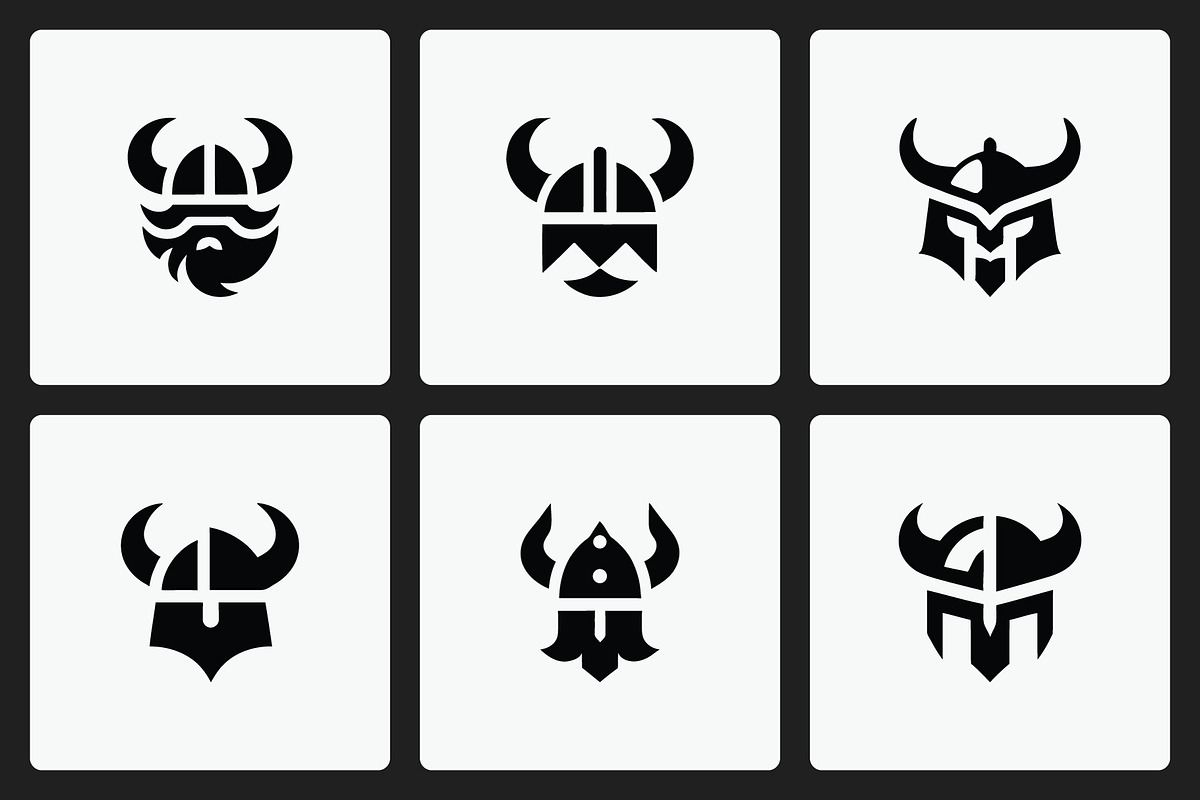 Viking Warrior Logo Set, a Branding & Logo Template by Vectorium Studio (Photo 1 of 2)